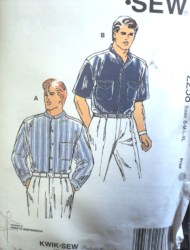 2258 KS MEN'S SMART SS-LS YOKE POCKET SHIRT PATTERN SM-XL